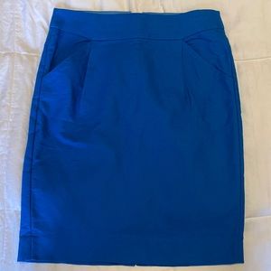 J Crew Factory pencil skirt- blue, size 4